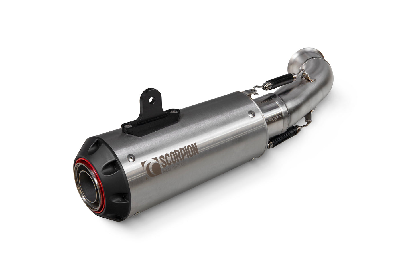 SCORPION RED POWER SLIP-ON KTM DUKE 390 17'-20' STAINLESS STEEL.