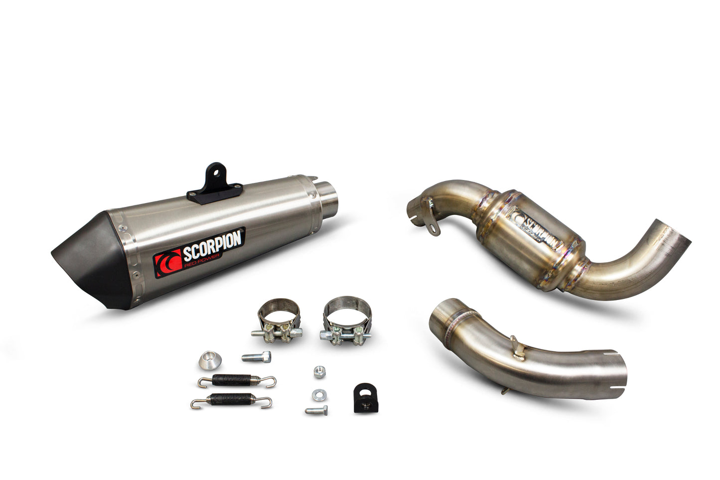 SCORPION SERKET TAPER 3/4 SYSTEM KTM DUKE 390 13'-16' STAINLESS STEEL (REMOVES FACTORY CATALYST)
