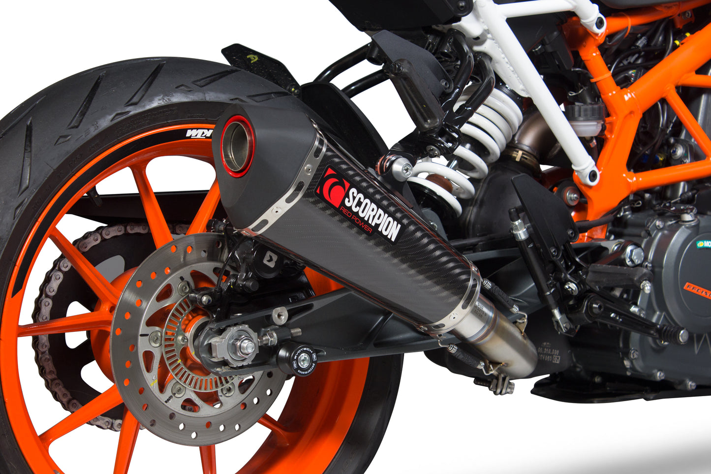 SCORPION SERKET TAPER SLIP-ON KTM DUKE 390 17'-20' CARBON FIBER