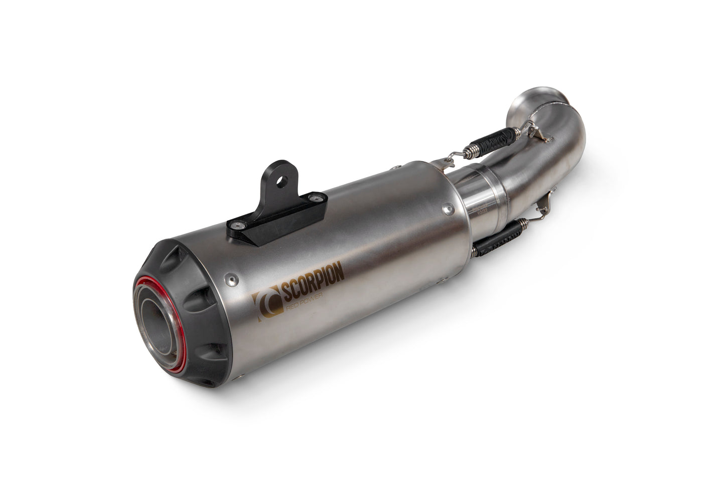 SCORPION RED POWER SLIP-ON KTM DUKE 390 17'-20' TITANIUM.