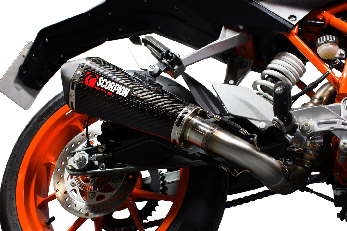 SCORPION SERKET TAPER 3/4 SYSTEM KTM DUKE 390 13'-16' CARBON FIBER