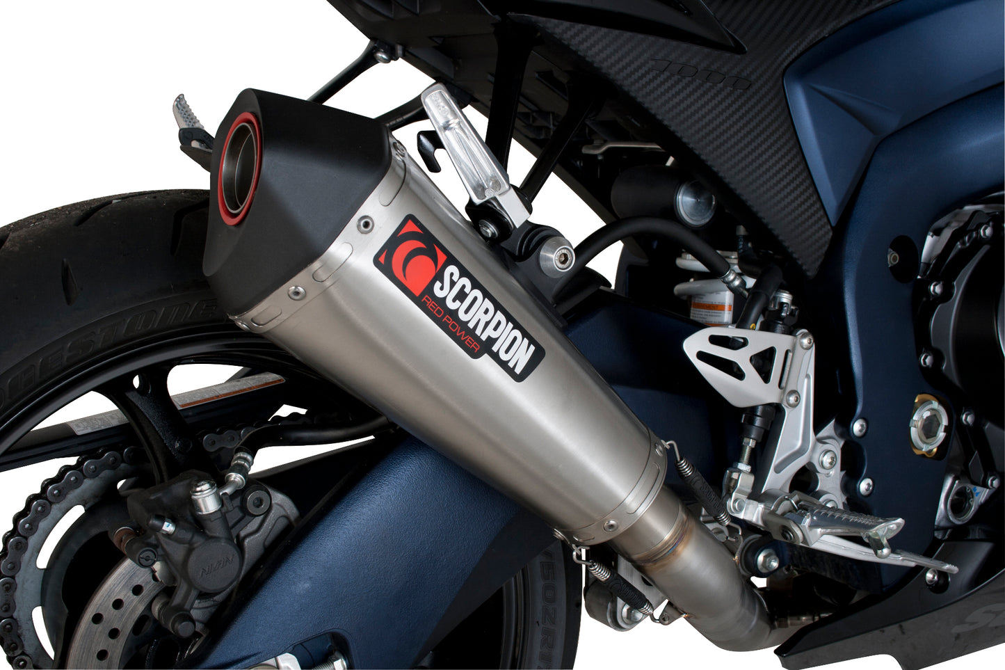 SCORPION SERKET TAPER SLIP-ON SUZUKI GSX R 1000 09'-11' STAINLESS STEEL.
