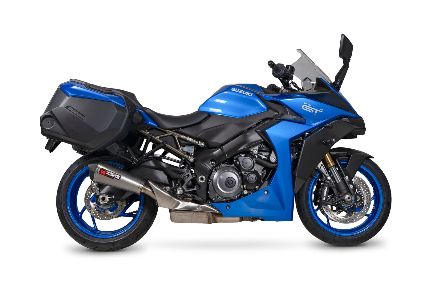 SCORPION SERKET TAPER SLIP-ON SUZUKI GSX S1000 GT 22'-23' STAINLESS STEEL.