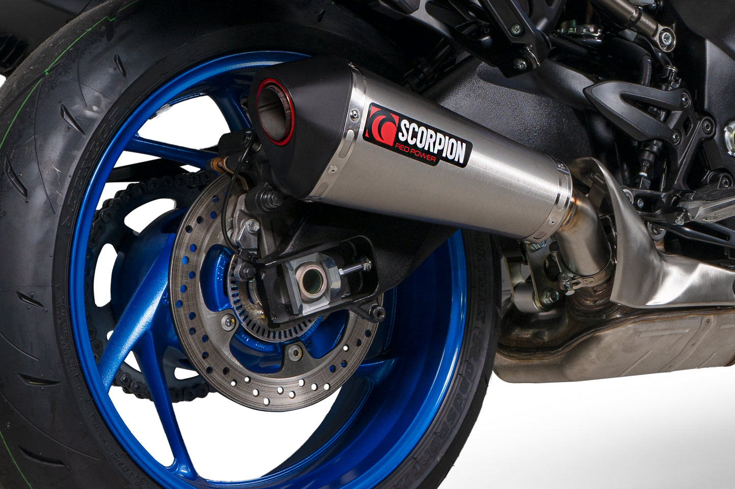 SCORPION SERKET TAPER SLIP-ON SUZUKI GSX S1000 GT 22'-23' STAINLESS STEEL.