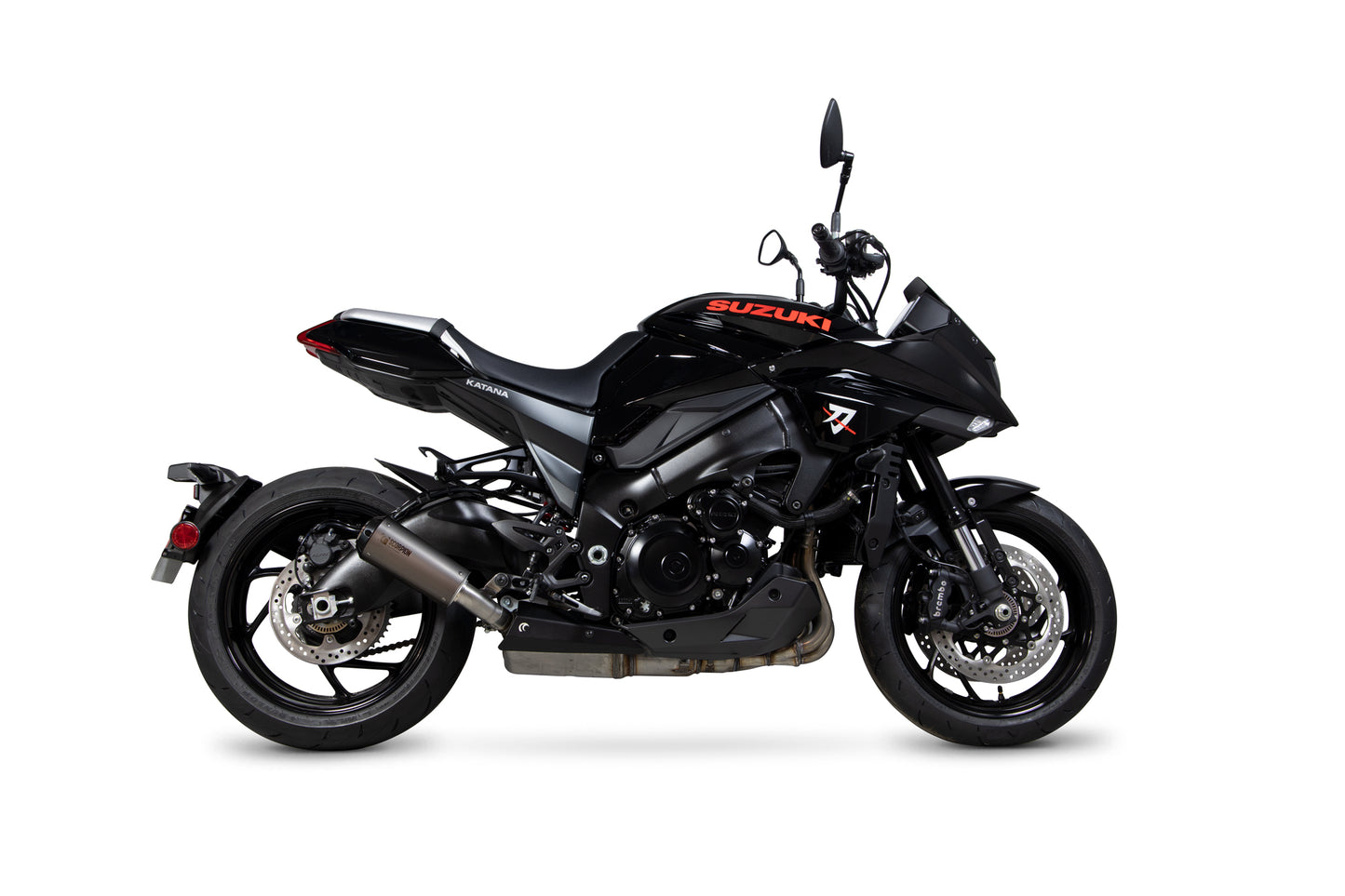 SCORPION RED POWER SLIP-ON SUZUKI KATANA GSX S 1000 19'-20'