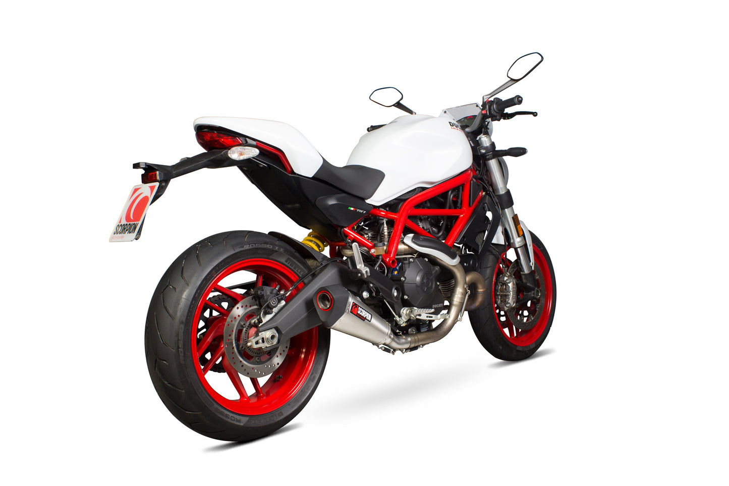 SCORPION SERKET TAPER SLIP-ON STAINLESS STEEL. DUCATI MONSTER 797 17'-20'