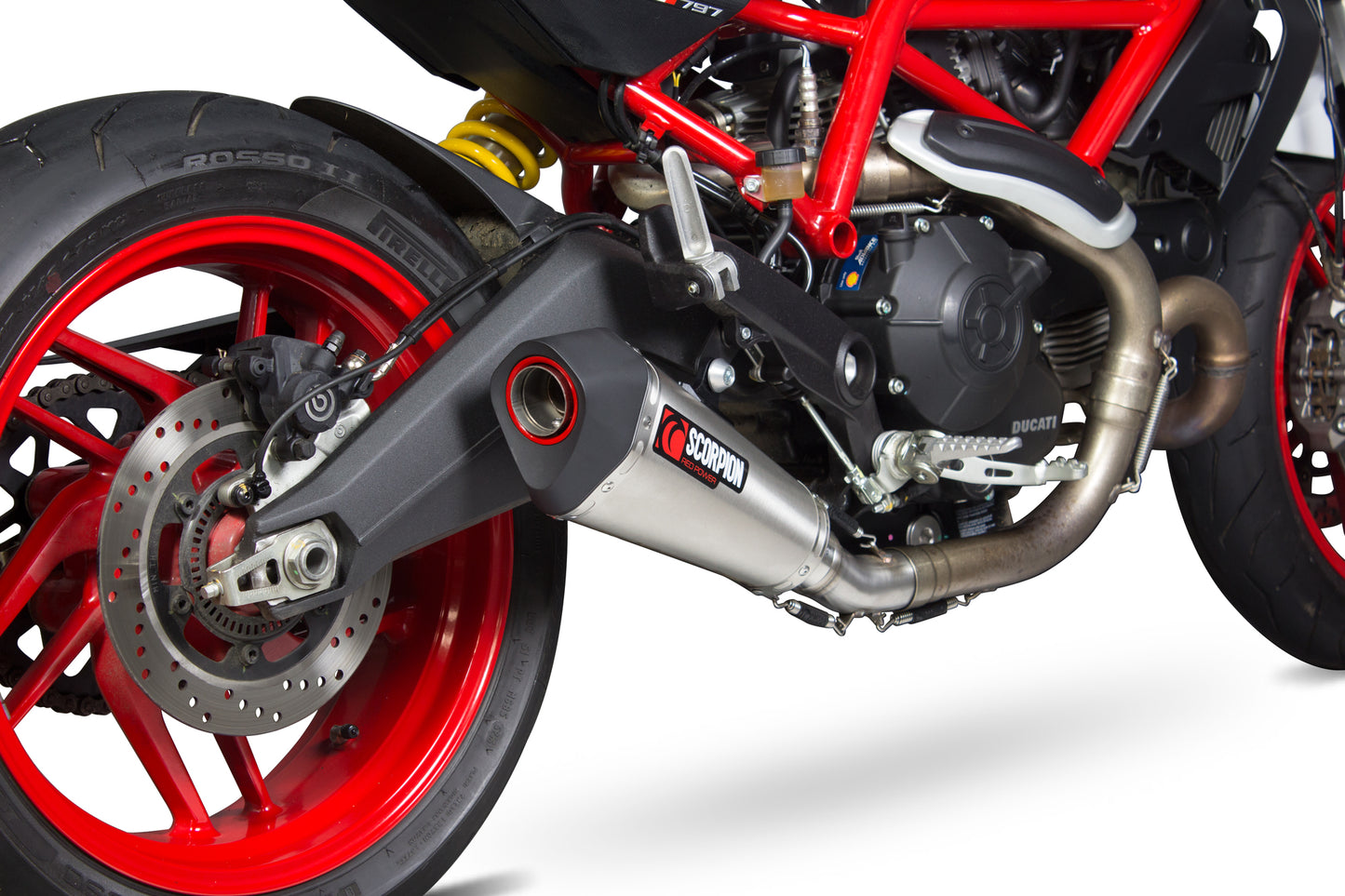SCORPION SERKET TAPER SLIP-ON STAINLESS STEEL. DUCATI MONSTER 797 17'-20'