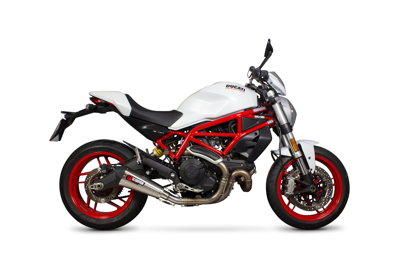 SCORPION SERKET TAPER SLIP-ON STAINLESS STEEL. DUCATI MONSTER 797 17'-20'