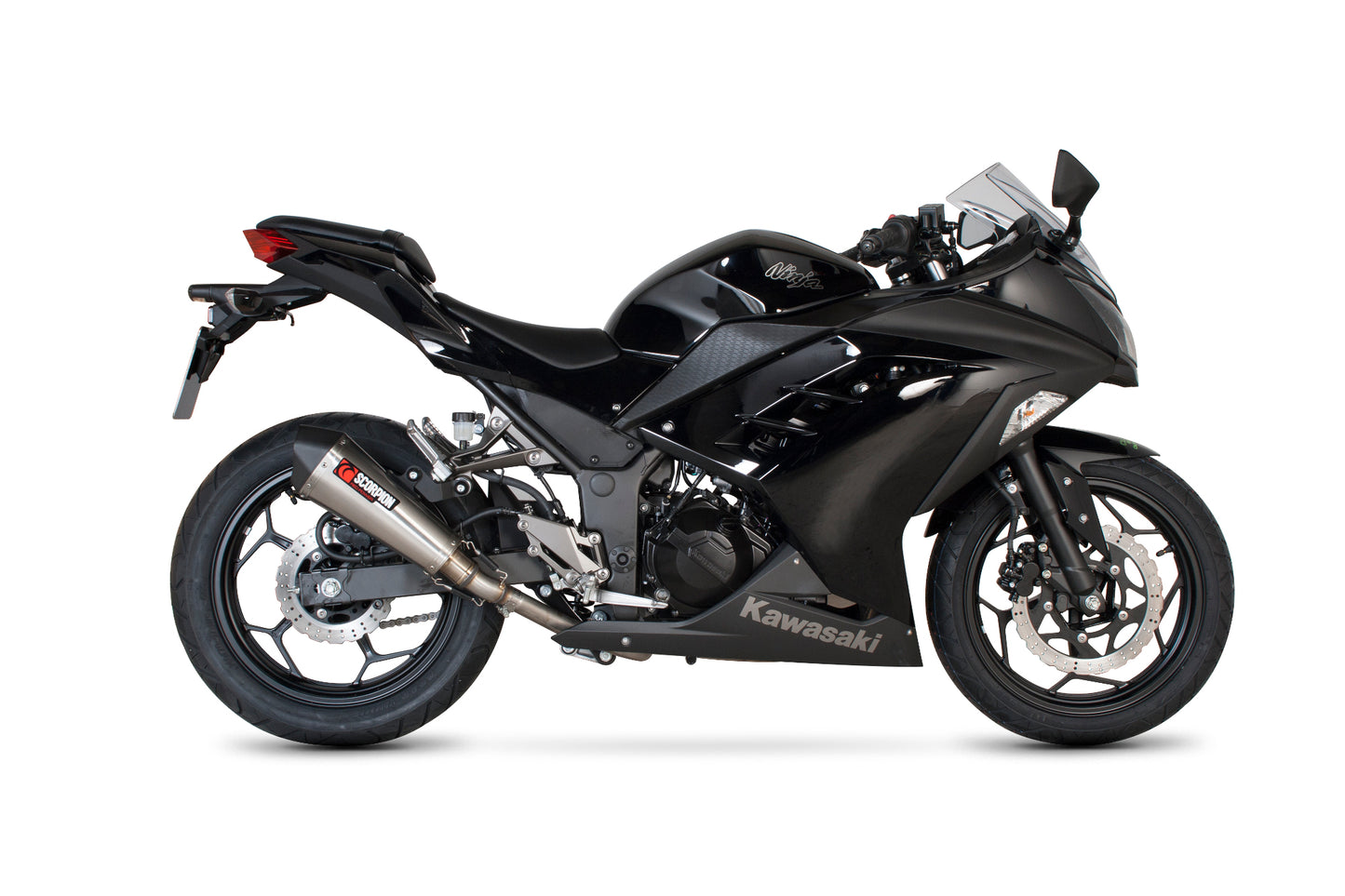 SCORPION SERKET TAPER SLIP-ON KAWASAKI NINJA 300 12'-17'/Z300 15'-17' STAINLESS STEEL.