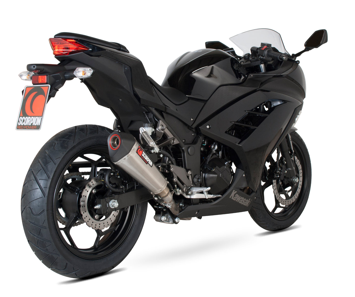 SCORPION SERKET TAPER SLIP-ON KAWASAKI NINJA 300 12'-17'/Z300 15'-17' STAINLESS STEEL.