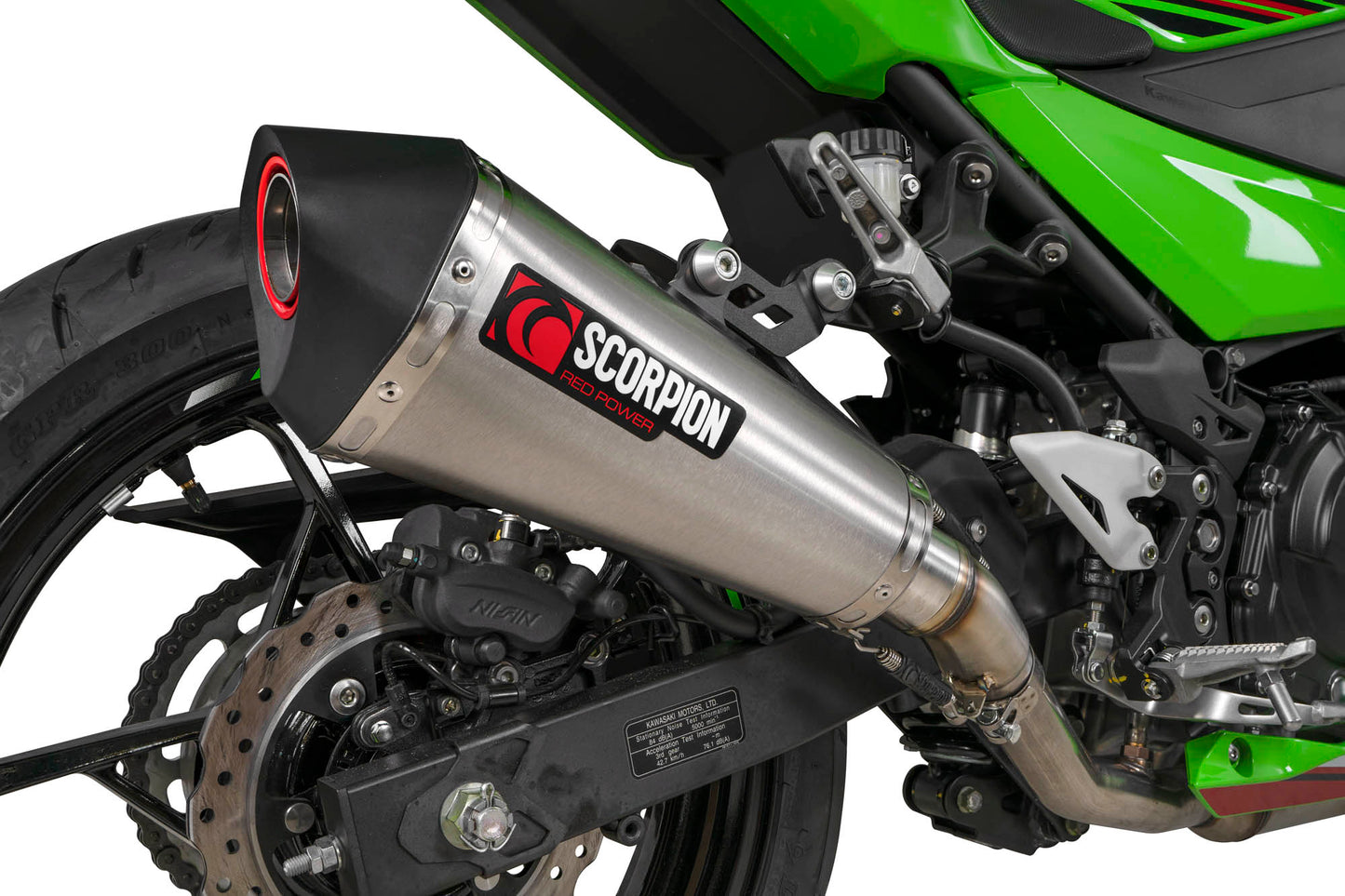 SCORPION SERKET TAPER SLIP-ON KAWASAKI NINJA 400 2018-23' STAINLESS STEEL