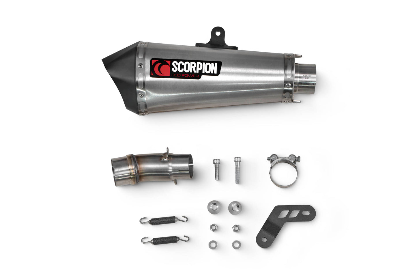 SCORPION SERKET TAPER SLIP-ON KAWASAKI NINJA 400 2018-23' STAINLESS STEEL