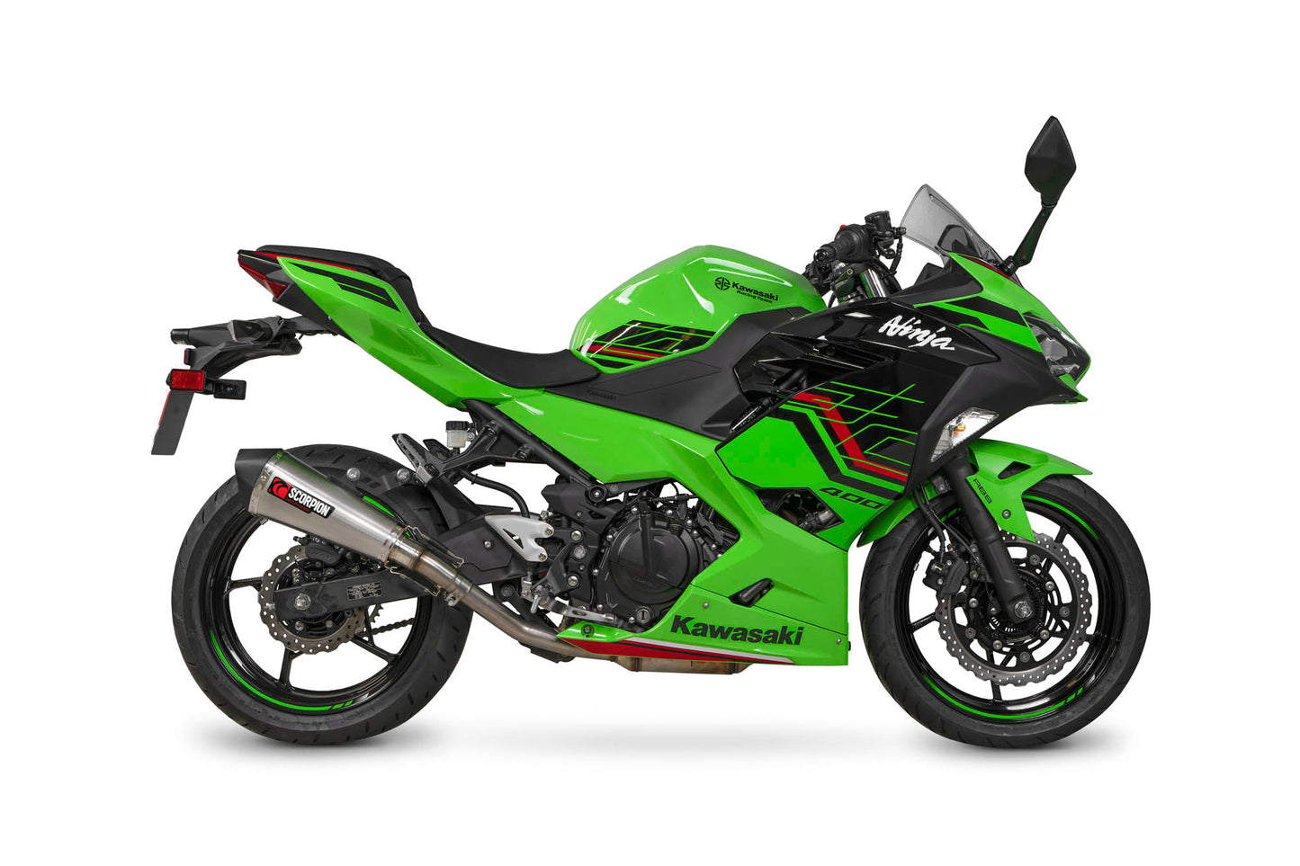SCORPION SERKET TAPER SLIP-ON KAWASAKI NINJA 400 2018-23' STAINLESS STEEL