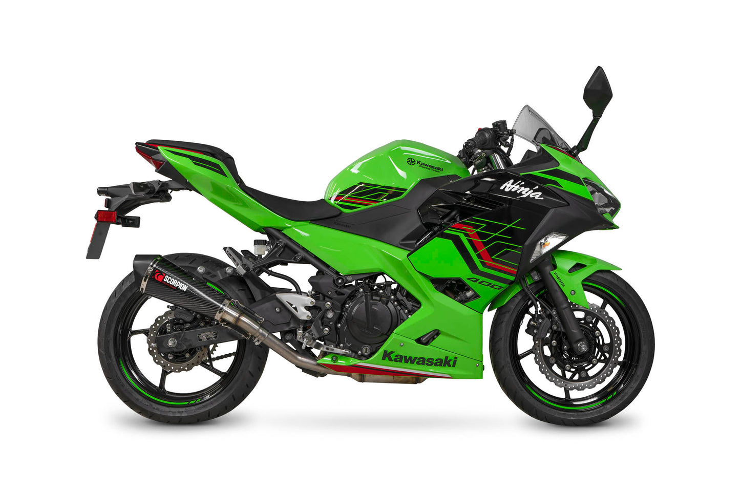 SCORPION SERKET TAPER SLIP-ON KAWASAKI NINJA 400 2018-23' CARBON FIBER