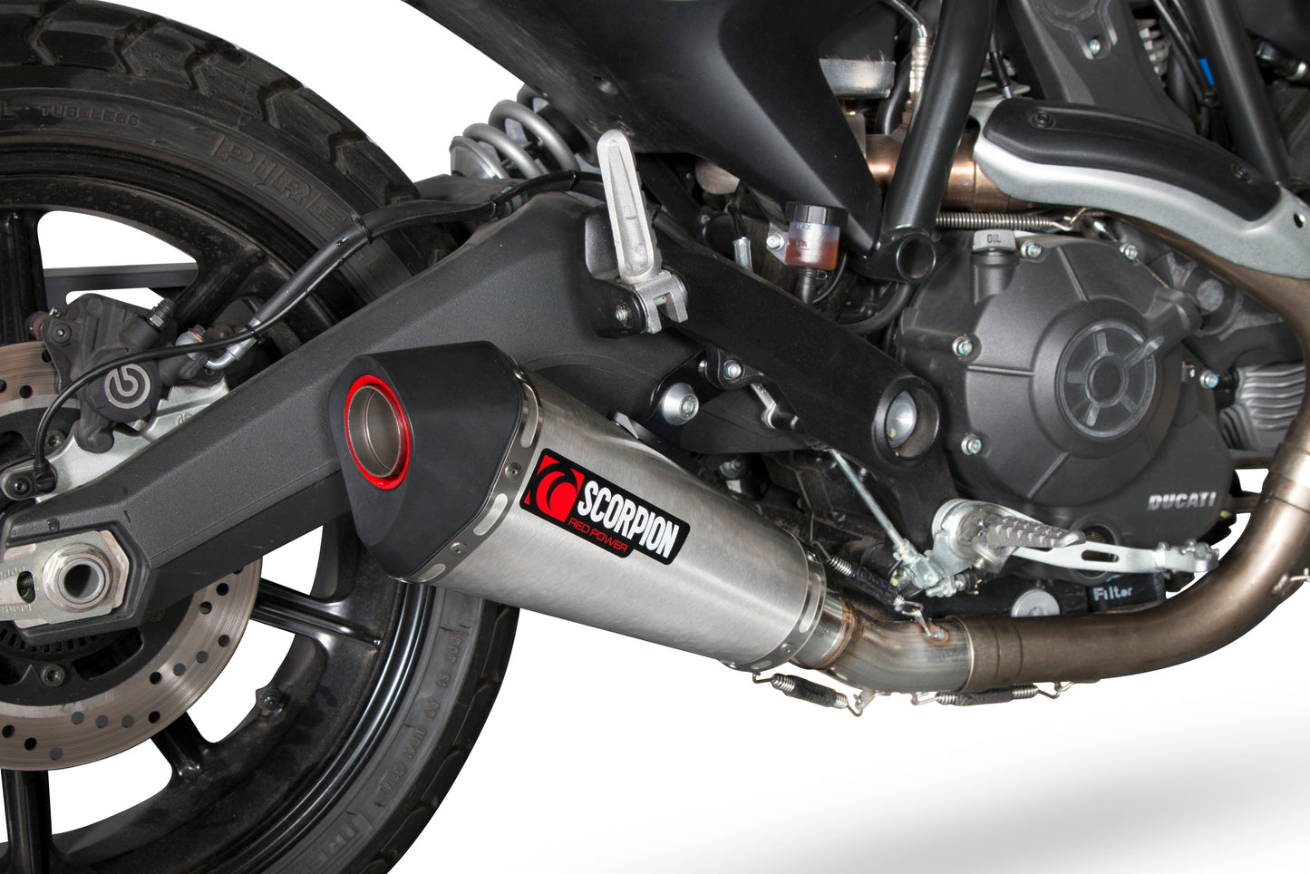 SCORPION SERKET TAPER SLIP-ON DUCATI SCRAMBLER 800 15'-22' STAINLESS STEEL.