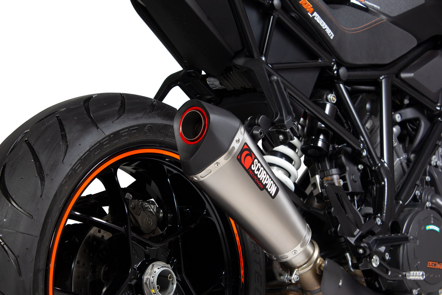 SCORPION SERKE TAPER SLIP-ON KTM SUPER DUKE R 14'-19' TITANIUM