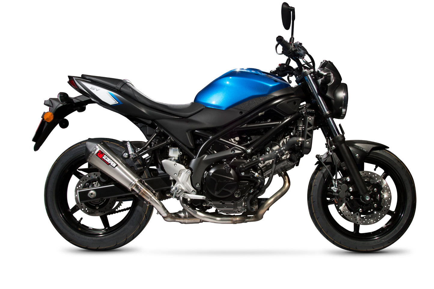 SCORPION SERKET TAPER SLIP-ON SUZUKI SV 650 16'-21' SV 650X 18'-21' STAINLESS STEEL.