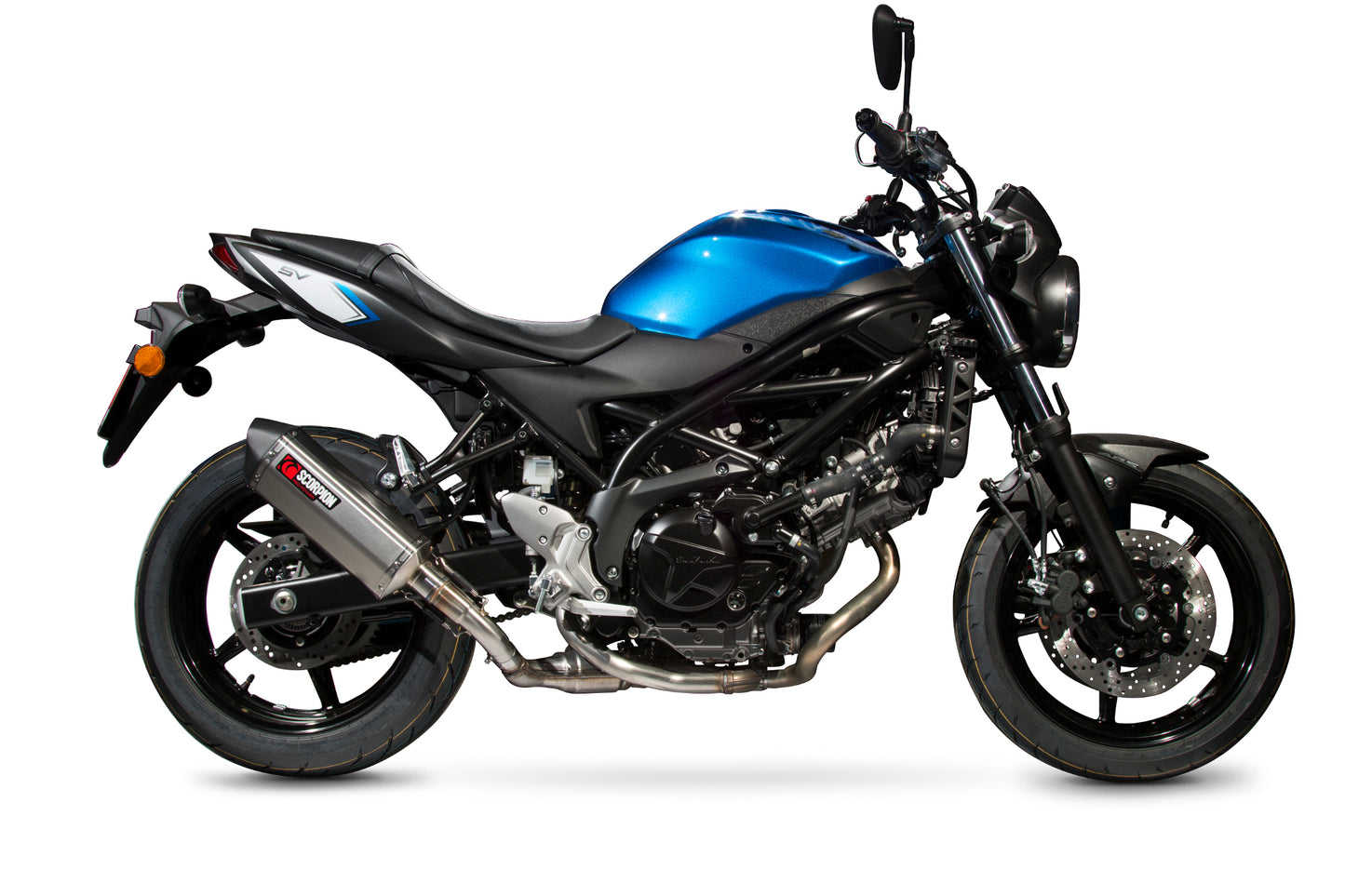 SCORPION SERKET PARALLEL SLIP-ON SUZUKI SV 650 16'-21' SV 650X 18'-21' TITANIUM