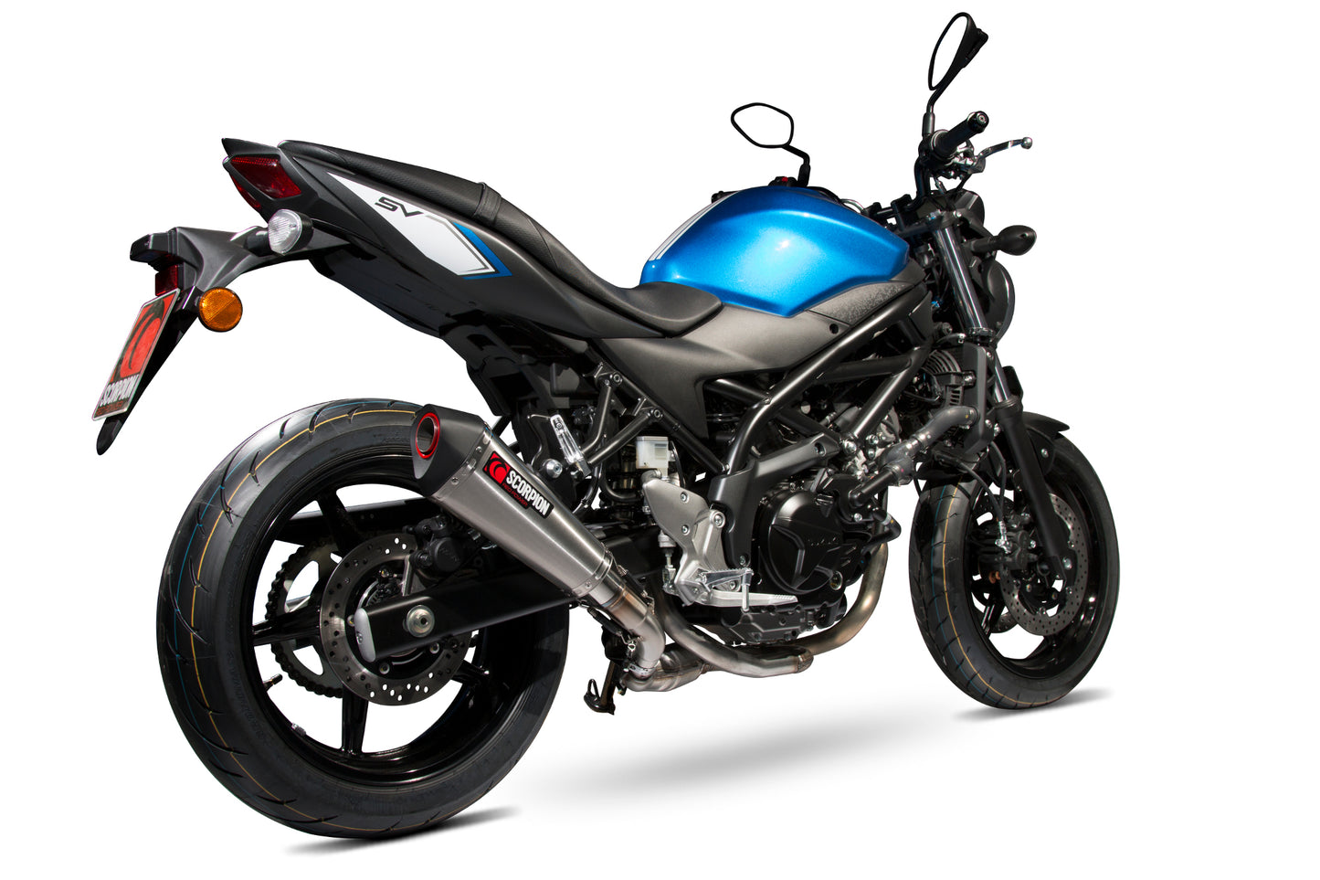 SCORPION SERKET TAPER SLIP-ON SUZUKI SV 650 16'-21' SV 650X 18'-21' STAINLESS STEEL.