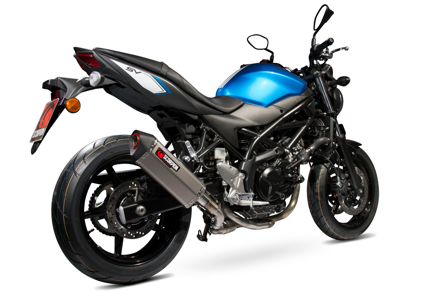 SCORPION SERKET PARALLEL SLIP-ON SUZUKI SV 650 16'-21' SV 650X 18'-21' TITANIUM
