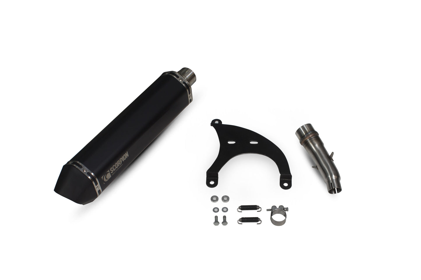 SCORPION SERKET PARALLEL SLIP-ON YAMAHA XMAX 300 17'-20' BLACk CERAMIC