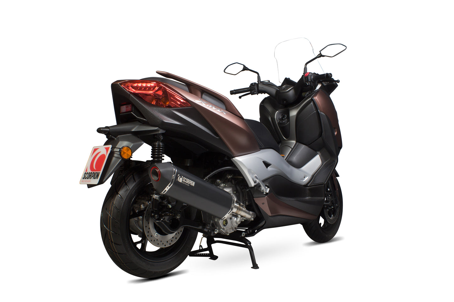 SCORPION SERKET PARALLEL SLIP-ON YAMAHA XMAX 300 17'-20' BLACk CERAMIC