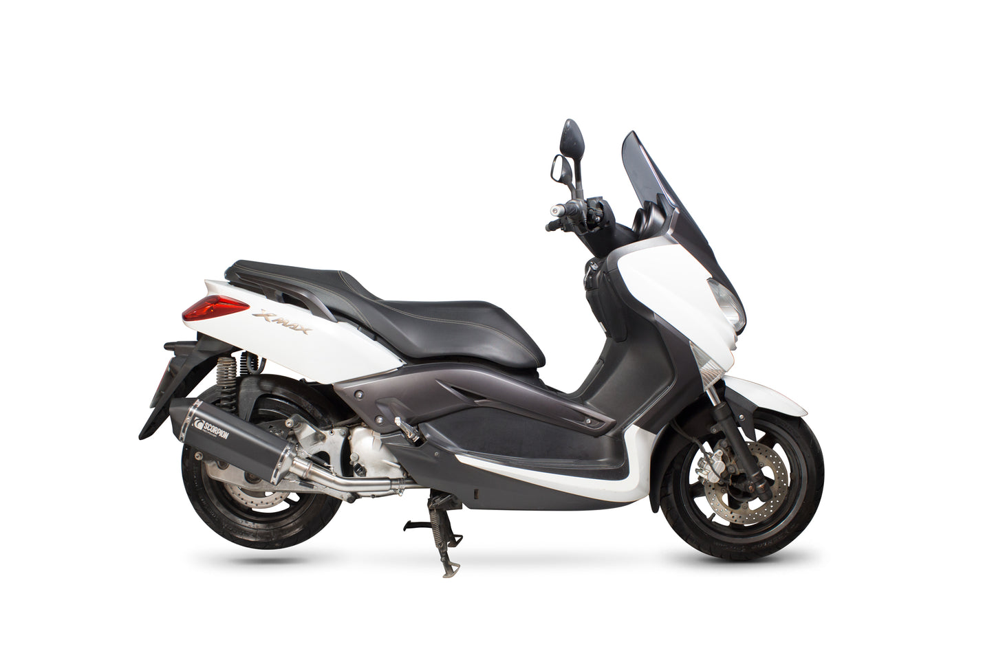 SCORPION SERKET PARALLEL FULL SYSTEM YAMAHA XMAX 125 08'-16' BLACK CERAMIC.