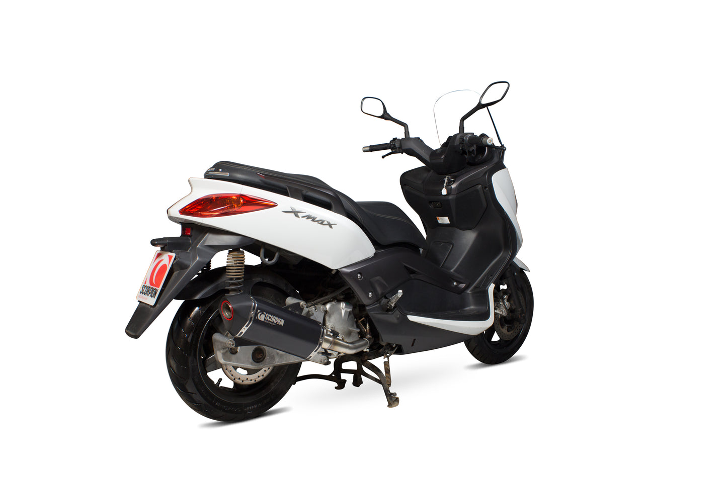 SCORPION SERKET PARALLEL FULL SYSTEM YAMAHA XMAX 125 08'-16' BLACK CERAMIC.