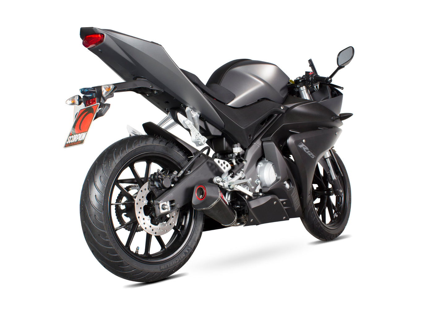 SCORPION SERKET TAPER FULL SYSTEM YAMAHA YZF R 125 14'-18' CARBON FIBRE