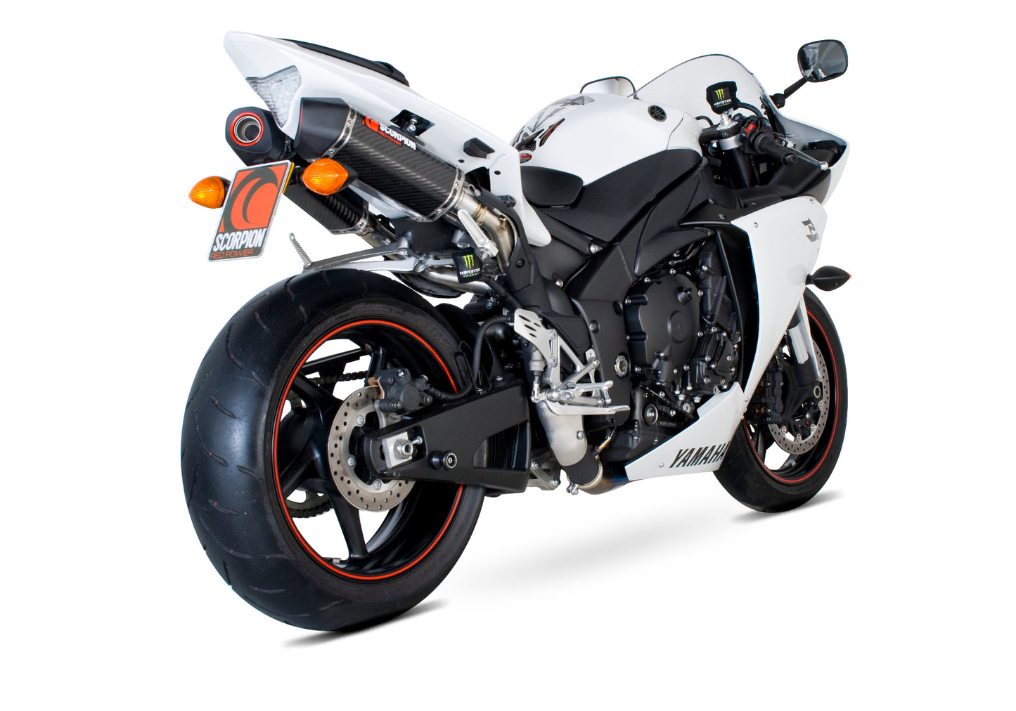SCORPION SERKET PARALLEL SLIP-ON (PAIR) YAMAHA YZF R1 09'-14' CARBON FIBRE