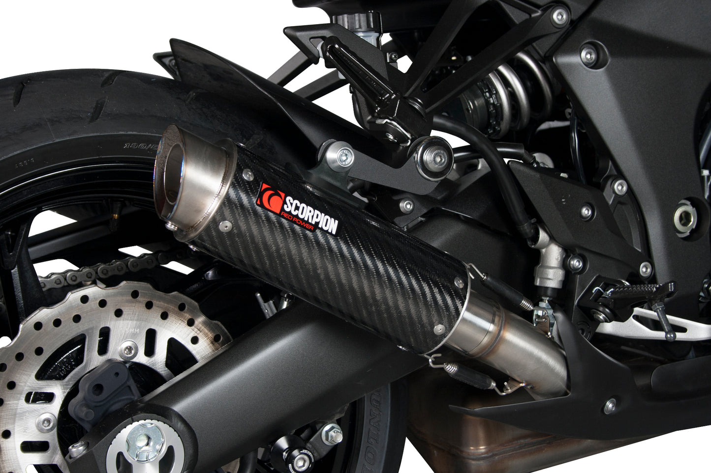SCORPION RP1-GP SLIP-ON KAWASAKI Z1000 10'-13' CARBON FIBRE. (PAIR)