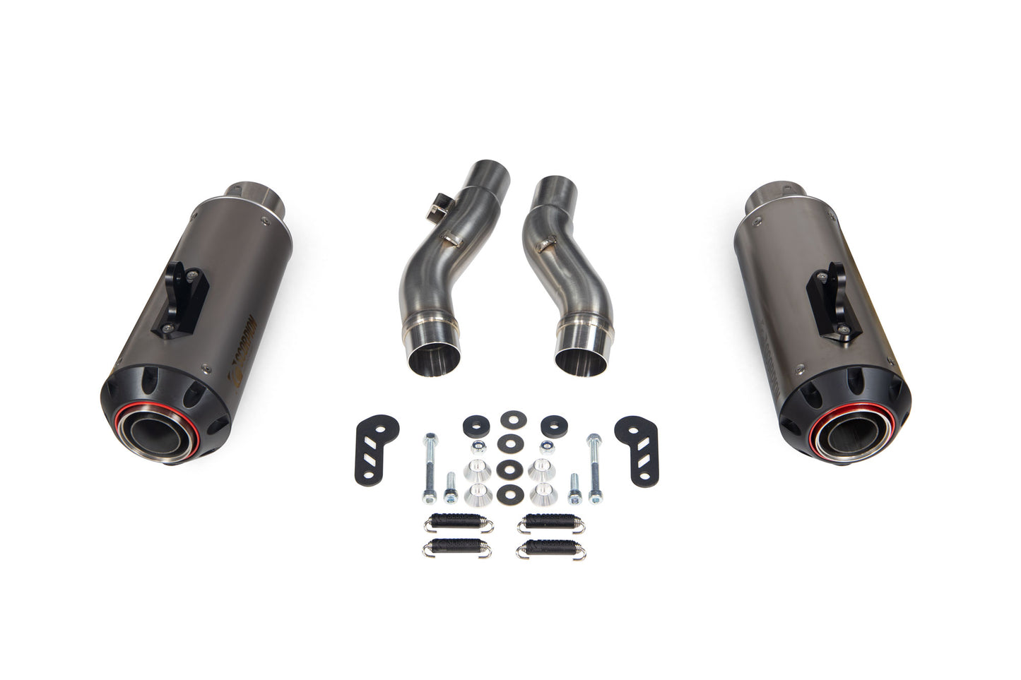 SCORPION RED POWER SLIP-ON KAWASAKI Z1000 SX 14'-16' TITANIUM (PAIR).