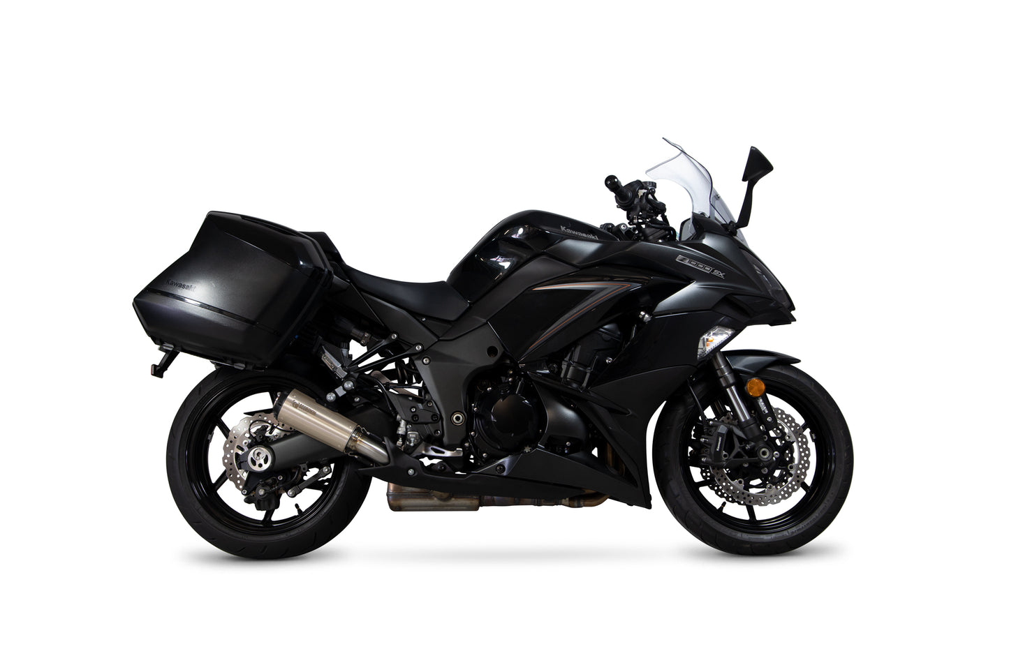 SCORPION RED POWER SLIP-ON KAWASAKI Z1000 SX 14'-16' TITANIUM (PAIR).