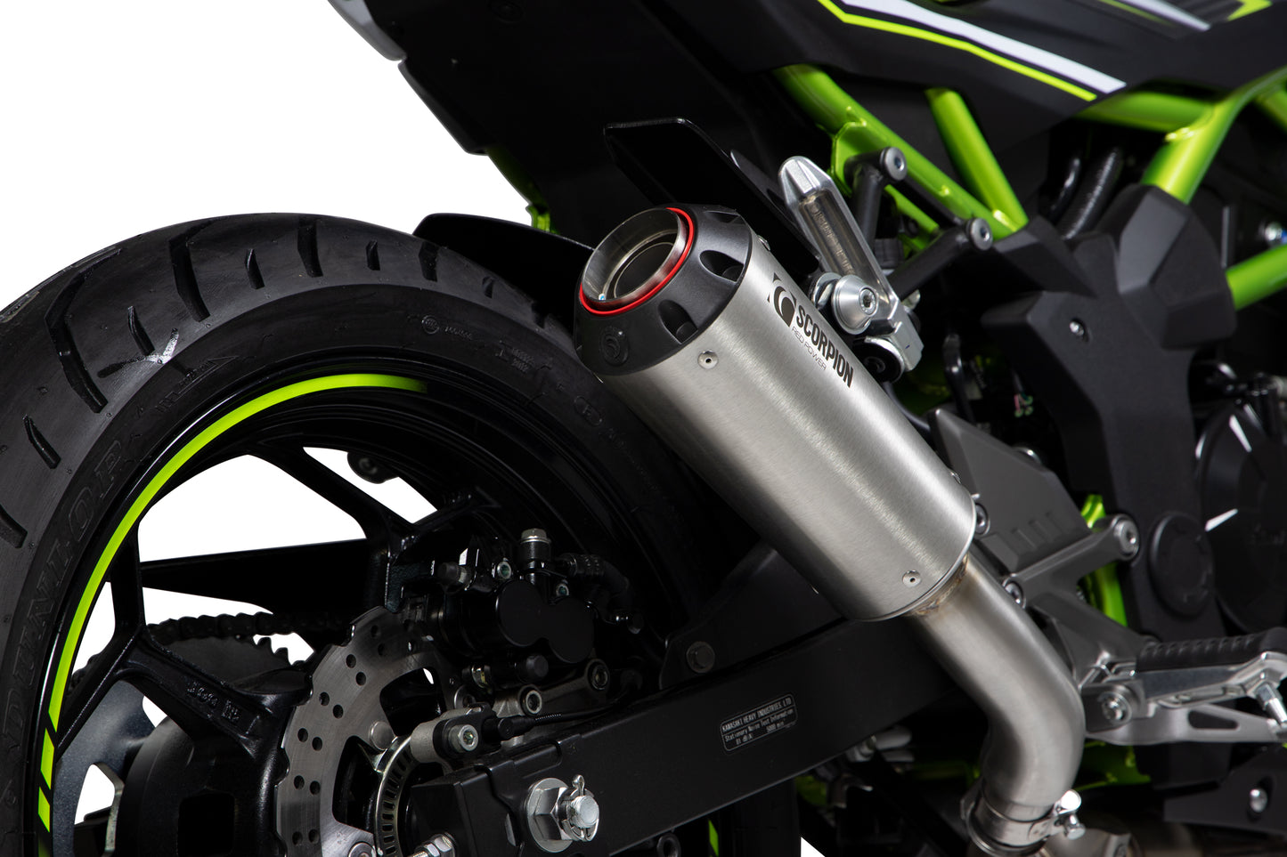 SCORPION RED POWER SLIP-ON KAWASAKI Z 125 18'-25
