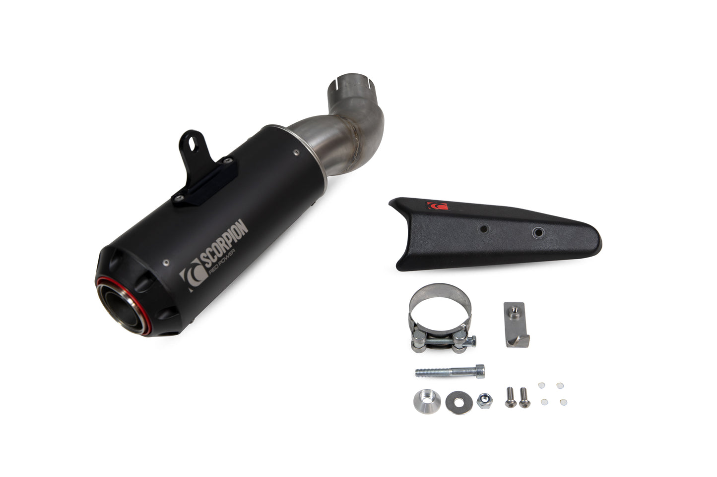 SCORPION RED POWER SLIP-ON KAWASAKI Z900/Z900 (A2) 17'-19' BLACK CERAMIC