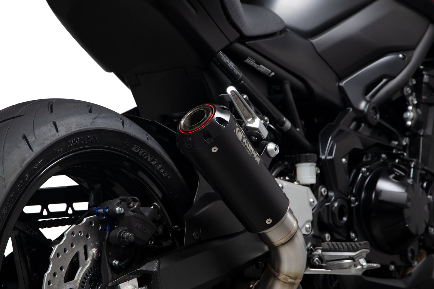 SCORPION RED POWER SLIP-ON BLACK CERAMIC KAWASAKI Z900 2020-25