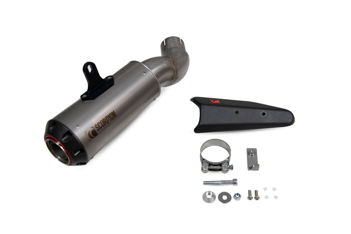 SCORPION RED POWER SLIP-ON KAWASAKI Z 900/Z900(A2) 17'-19' TITANIUM