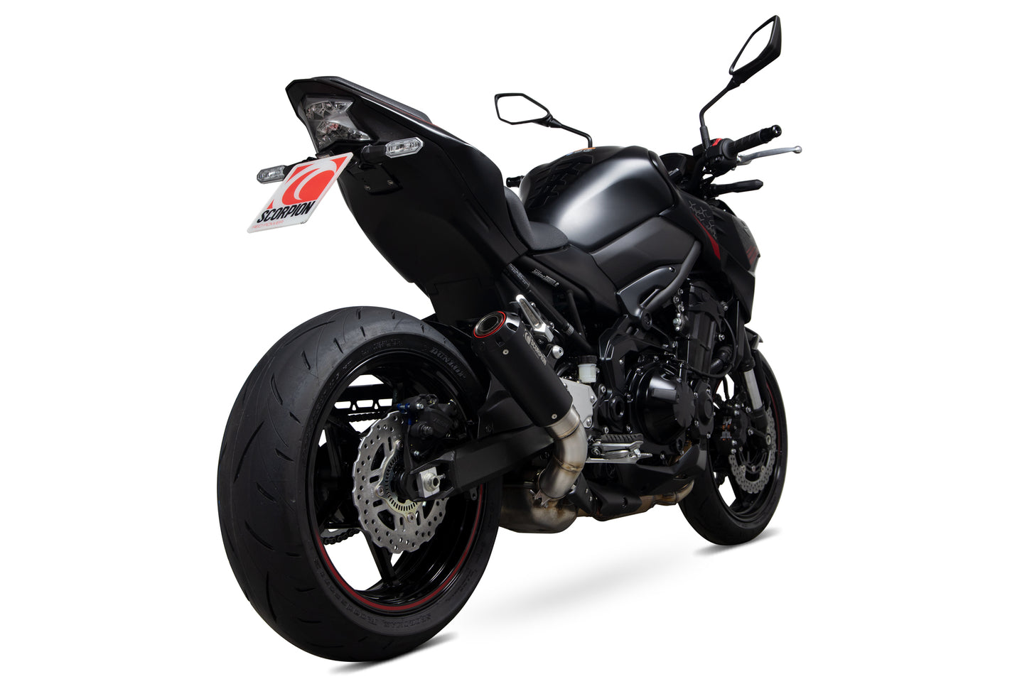 SCORPION RED POWER SLIP-ON BLACK CERAMIC KAWASAKI Z900 2020-25