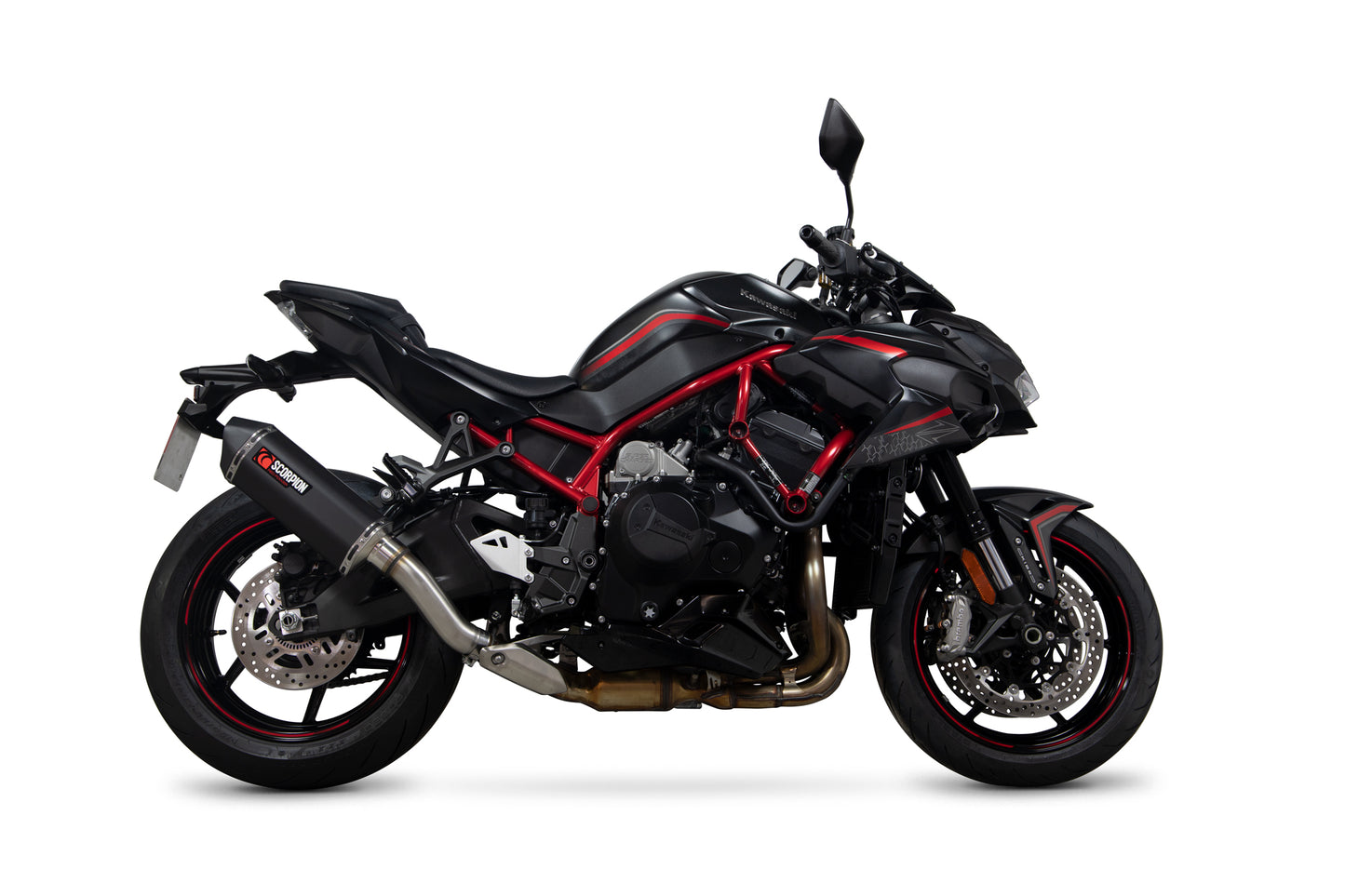 SCORPION SERKET PARALLEL KAWASAKI ZH2 20'-25' BLACK CERAMIC