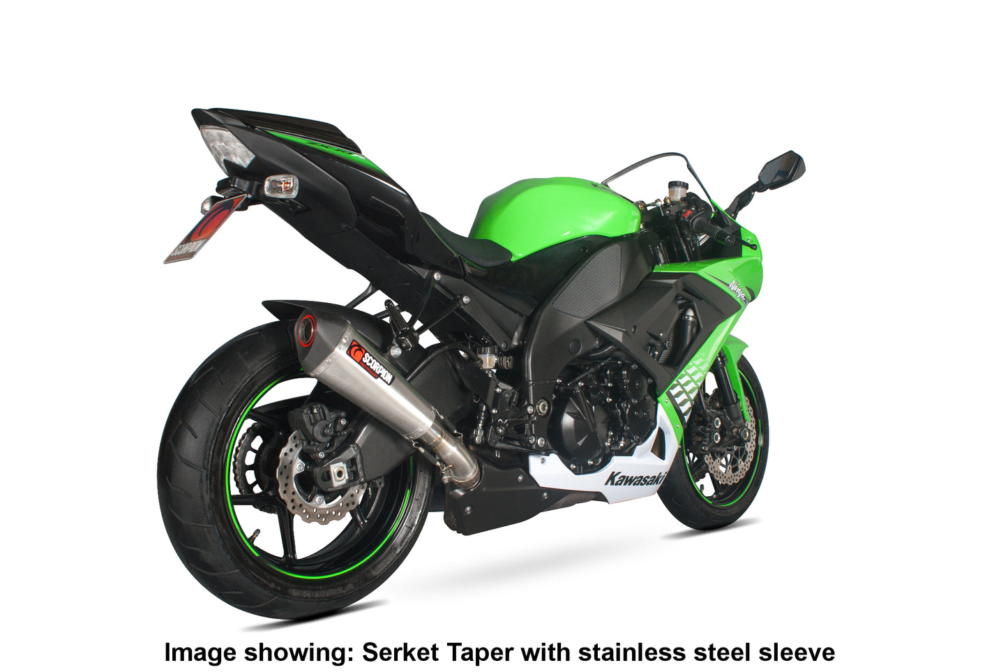 SCORPION SERKET TAPER SLIP-ON KAWASAKI ZX 10R 08'-10' CARBON FIBER