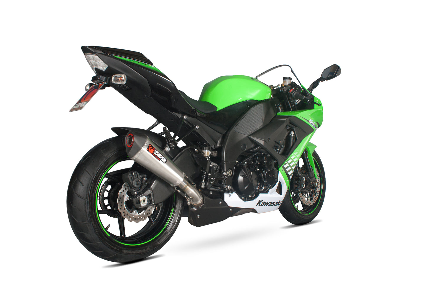 SCORPION SERKET TAPER SLIP-ON KAWASAKI ZX 10R 08'-10' STAINLESS STEEL.