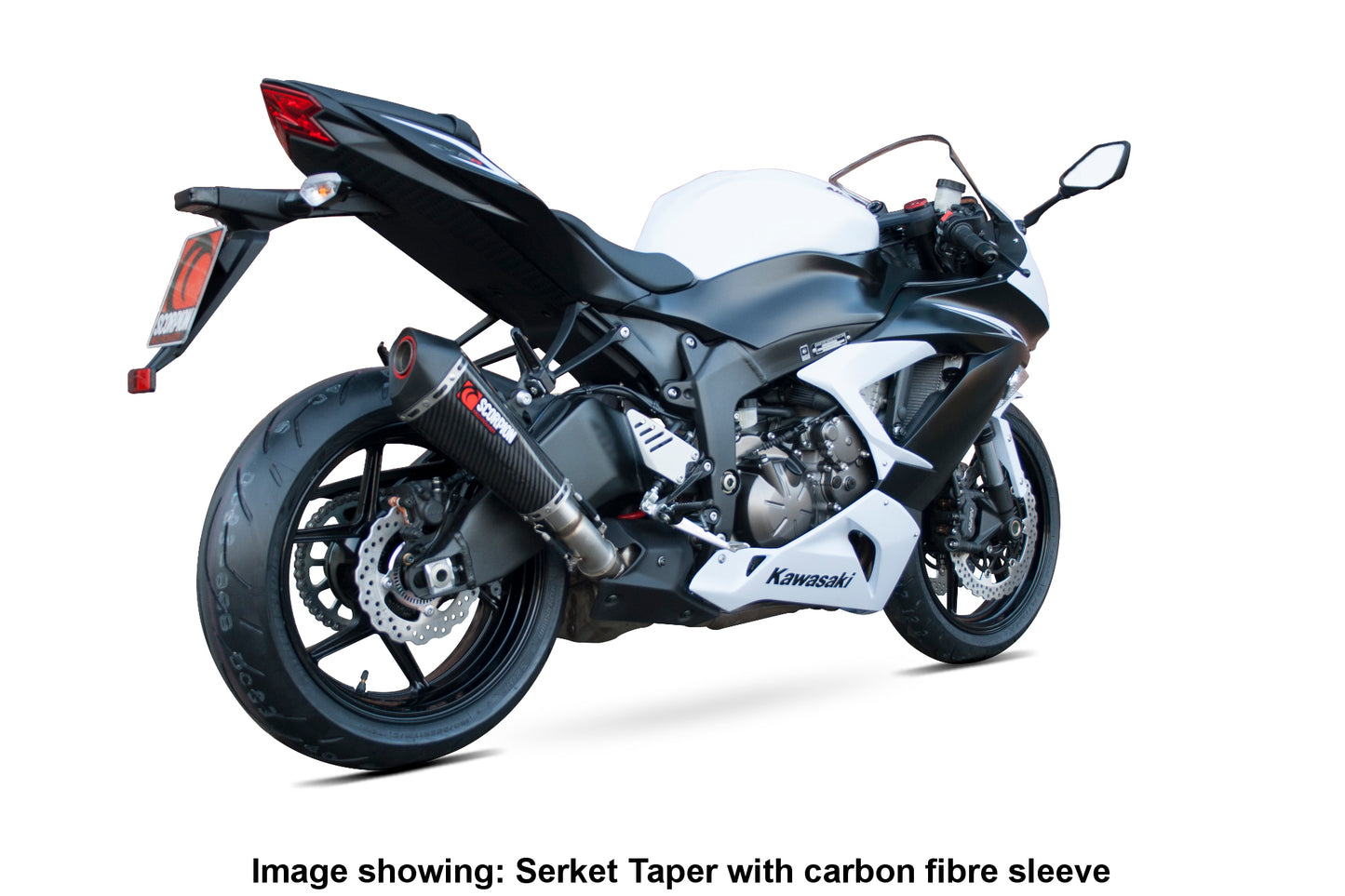 SCORPION SERKET TAPER SLIP-ON KAWASAKI ZX 6R 13'-18' STAINLESS STEEL.