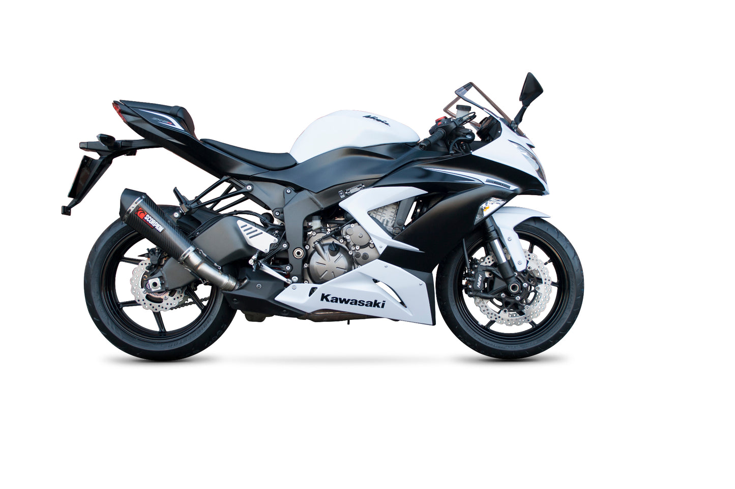 SCORPION SERKET TAPER SLIP-ON KAWASAKI ZX 6R 13'-18' CARBON FIBER