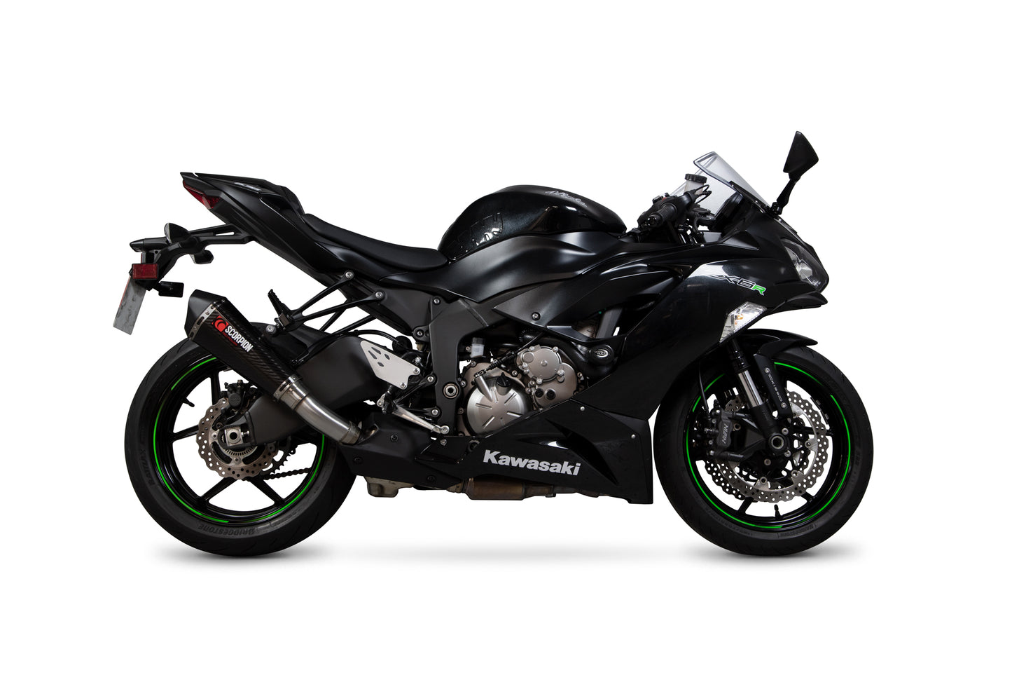 SCORPION SERKET TAPER SLIP-ON KAWASAKI ZX 6R 19'-20' CARBON FIBER
