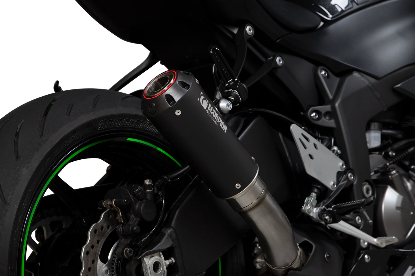 SCORPION RED POWER SLIP-ON KAWASAKI ZX 6R 19'-25'