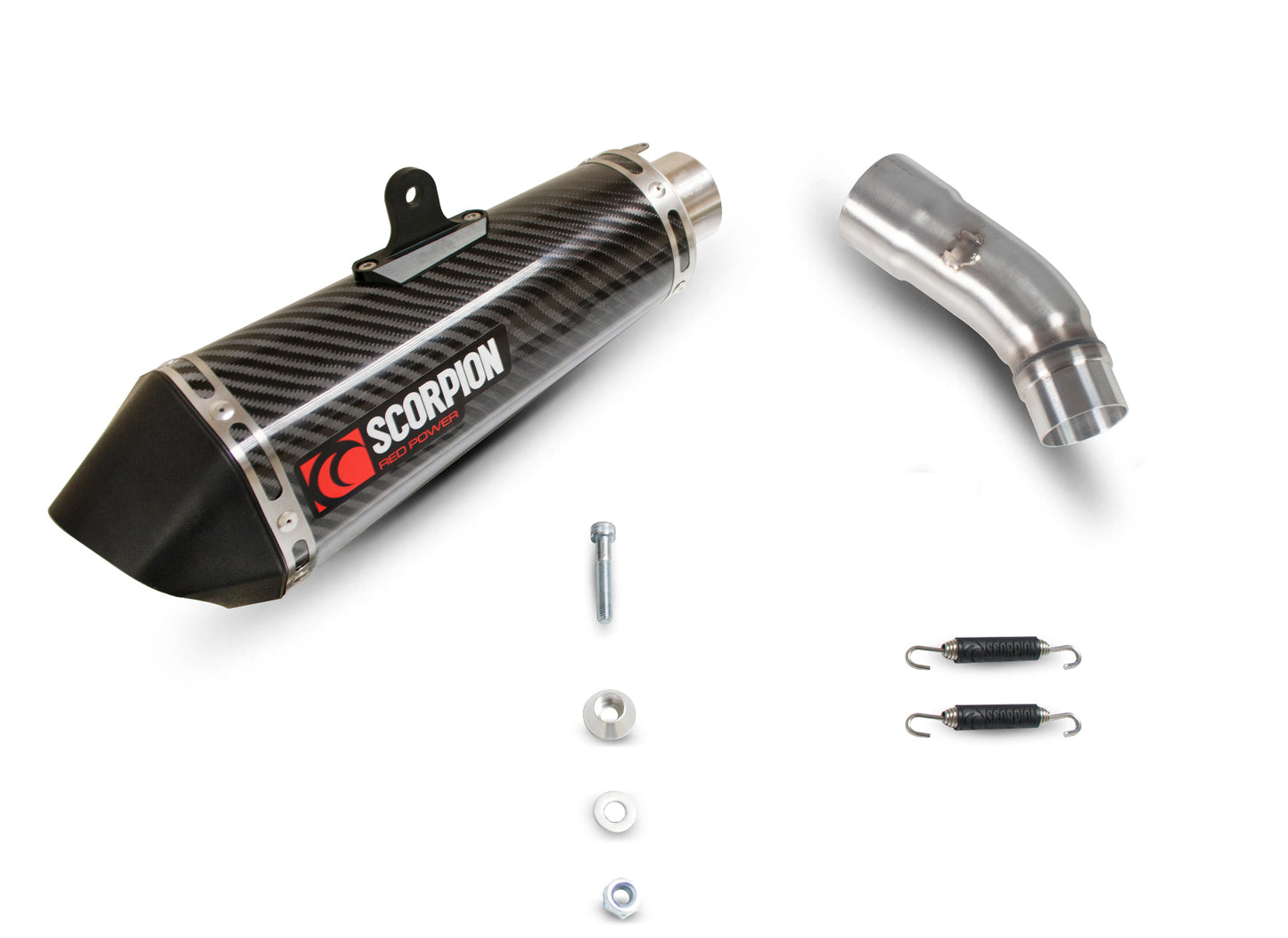 SCORPION SERKET TAPER SLIP-ON KAWASAKI ZX 6R 13'-18' CARBON FIBER