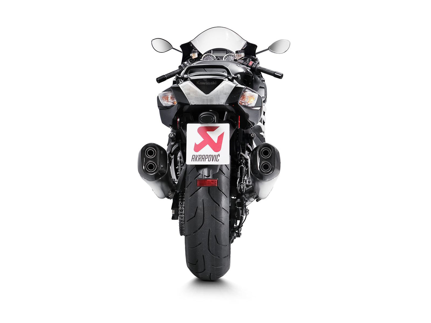 AKRAPOVIC DOBLE SLIP-ON TITANIO KAWASAKI ZZR 1400 2012-20