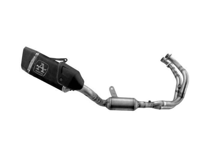 ARROW SISTEMA COMPLETO PISTA EN TITANIO "DARK" FONDO EN CARBONO YAMAHA R7 2021-24