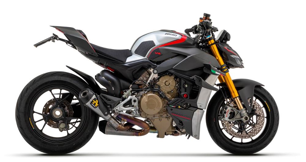 ARROW SILENCIADOR WORKS DE TITANIO (DCHO + IZDO) CON CONECTORES DE ACERO DUCATI STREETFIGHTER V4 2020-24 / PANIGALE V4 2018-24