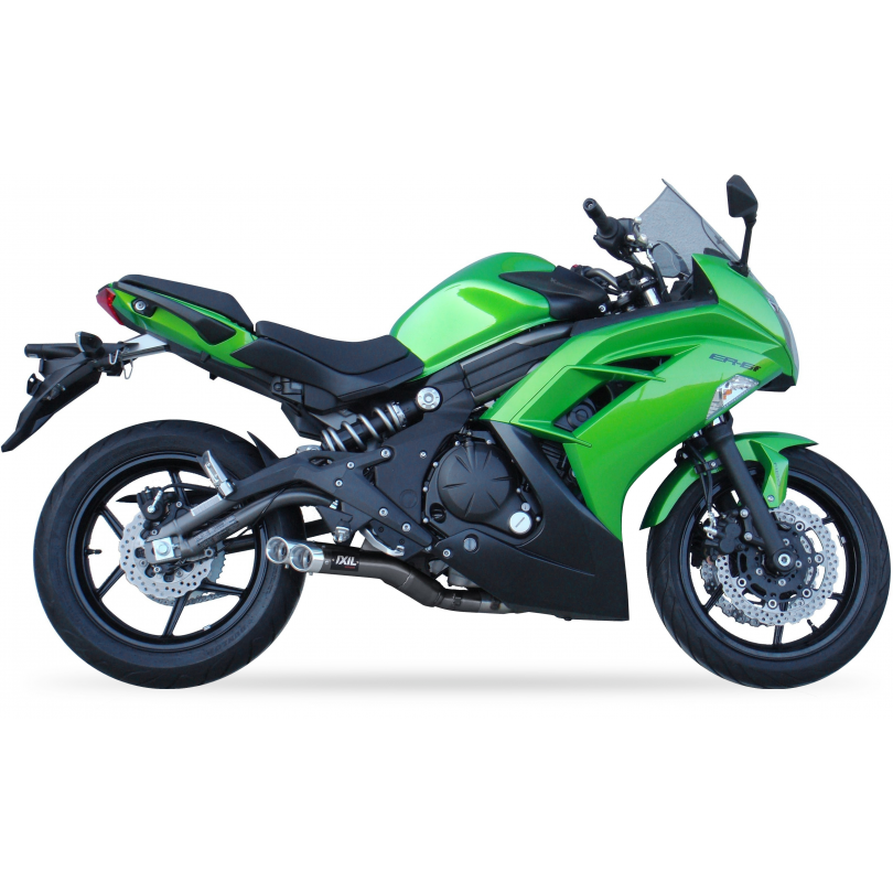 IXIL FULL SYSTEM - DUAL HYPERLOW BLACK XL - KAWASAKI ER-6 2012-16 / VERSYS 650 2015-22